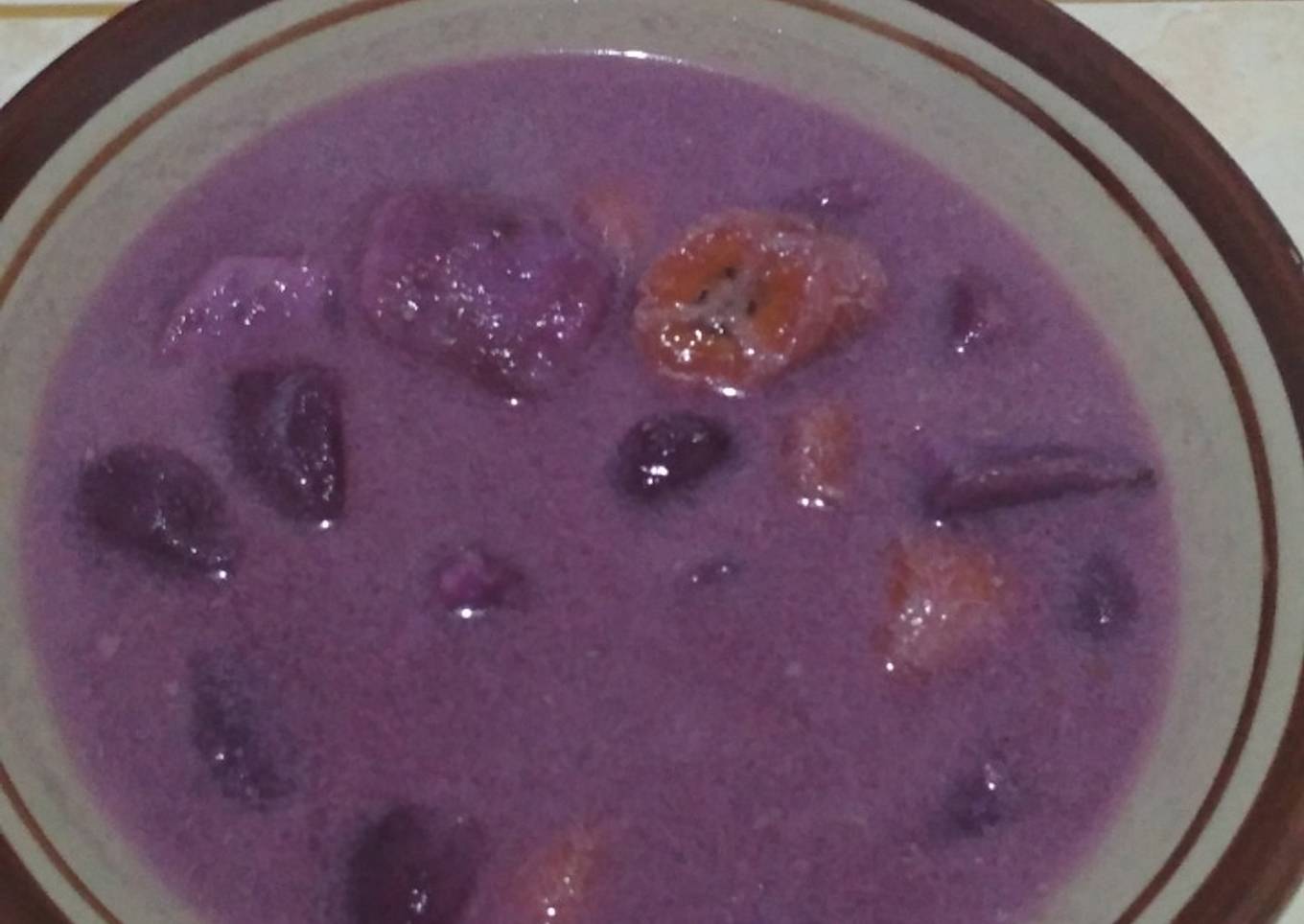 Kolak kolang-kaling ubi ungu