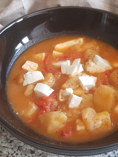 Una foto de Caldo de Queso