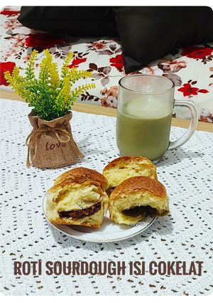 Foto resep Roti Oat Sourdough Isi Cokelat