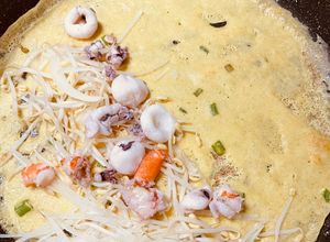 Hình của món Bánh xèo yến mạch eatclean.