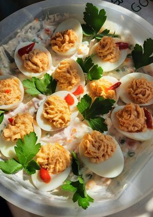 Töltött tojás recept fotója