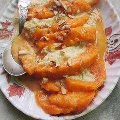A picture of Mango stuffed kheer.