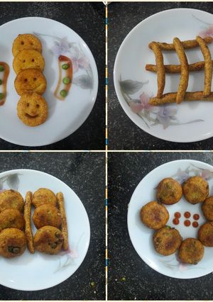 A picture of Potato semolina cutlets in evening snacks.