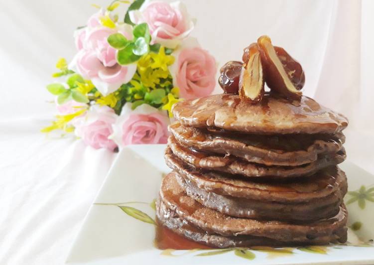 Pancake Choco Dates Berry #simpletapipasti