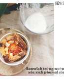 Sandwich trứng nướng cho bé