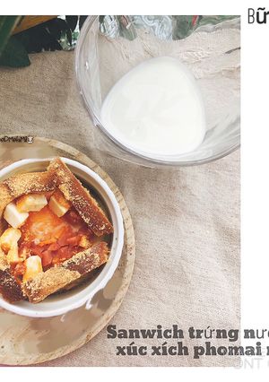 Hình của món Sandwich trứng nướng cho bé.