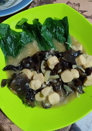 Foto resep Pokcoy Jamur Sosis Saus Tiram