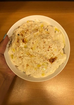 عکسی از دستور فَتّه مرغ و بادمجان🇱🇧(پیش غذای لبنانی)