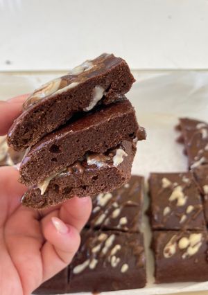Φωτογραφία της συνταγής Brownies πρωτεΐνης με μπανάνα! 🍌