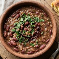 A picture of Lobio – Georgian Red Bean Stew.