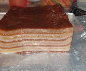 Resep Unik Kue lapis Menul-Menul tepung beras dan kanji/tapioka Enak Bergizi