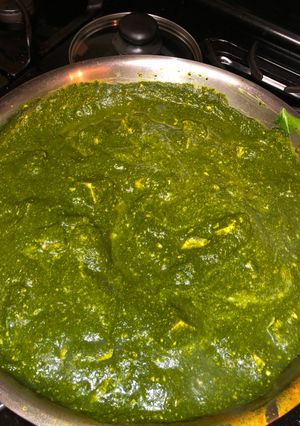 A picture of Homemade Saag Paneer.