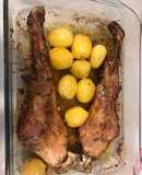 Paletilla de lechazo con patatas