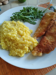 Una foto de Risotto a la milanesa