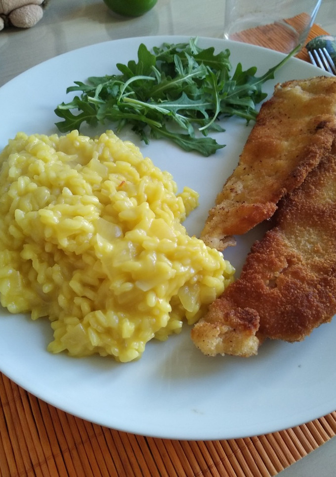 Una foto de Risotto a la milanesa