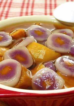 脆圓地瓜甜湯 的食譜成品照片