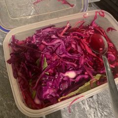 A picture of Red cabbage pickle.