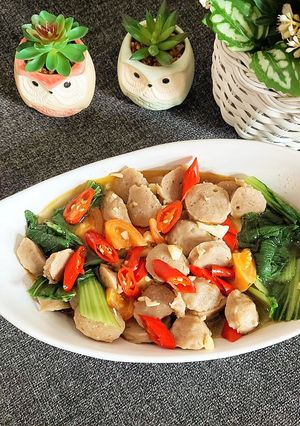 Foto resep Cah pakcoy baso bawang putih