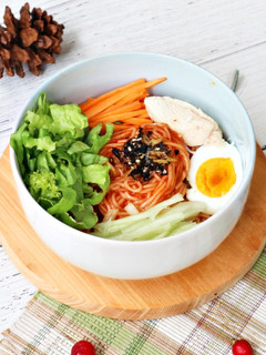 Foto resep Kimchi Bibim-guksu (Korean Cold Noodle Salad) ala Korean Bapsang