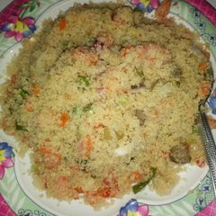 A picture of Dambun shinkafa mai veggies.