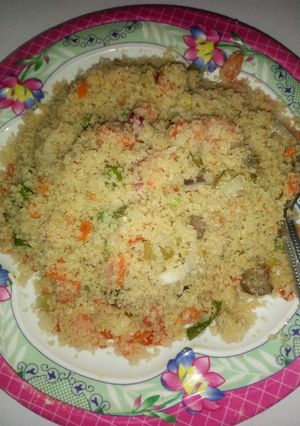 A picture of Dambun shinkafa mai veggies.