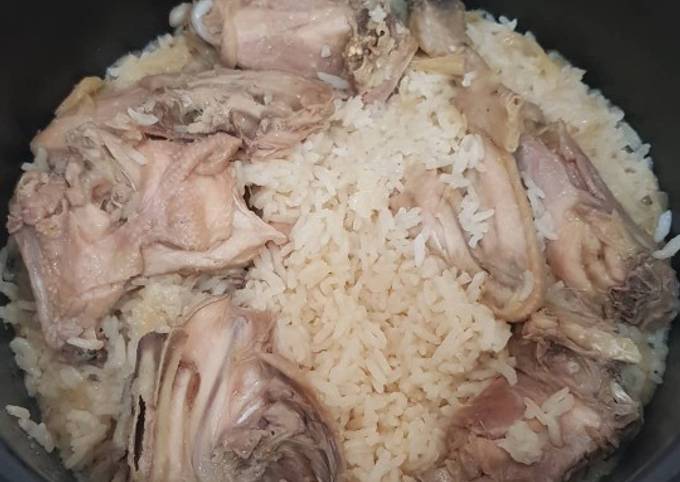 Resep Nasi Tim Ayam Rice Cooker oleh Mamanya Elaine & Nicole - Cookpad