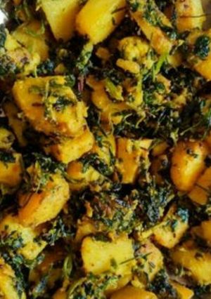 A picture of Methi aloo Ki sabji.