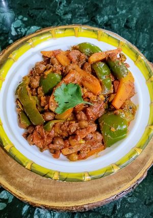 A picture of Carrot tomato Black Chana Kasundi.