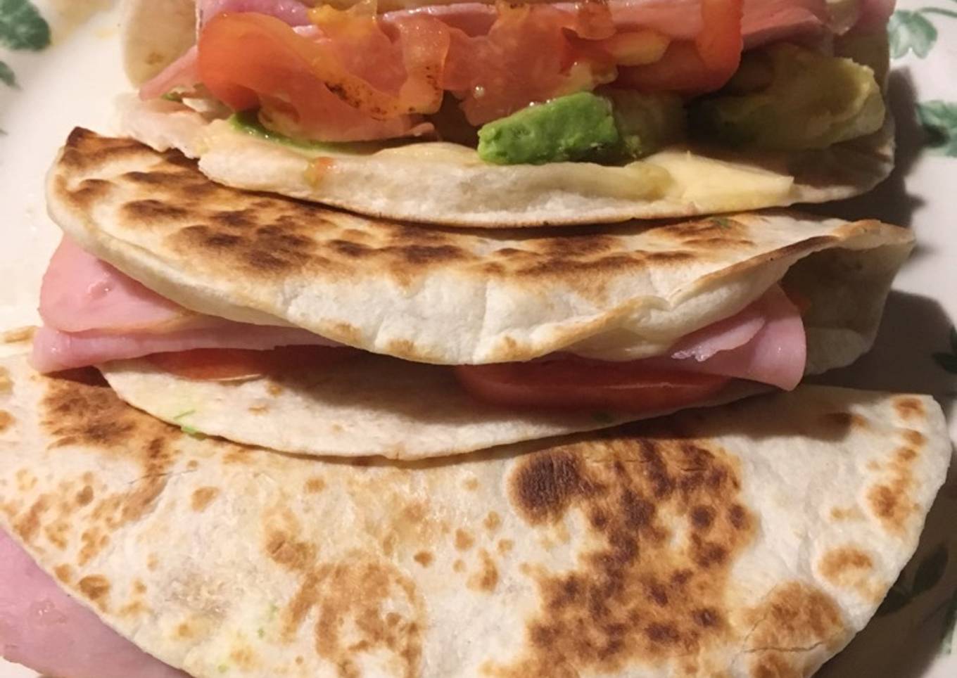 Quesadillas de jamón con queso