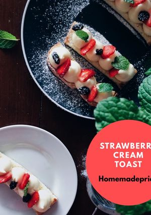 Foto resep Strawberry Cream Toast#kamisMANIS