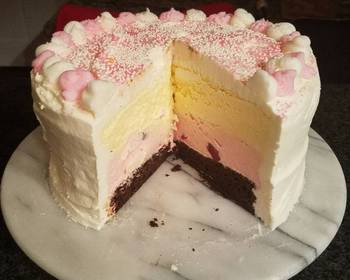 Latest Recipe Neopolitan Ice Cream Cake Practical Delicious