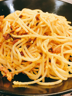 Una foto de Espaguetis a la carbonara