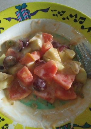 Foto resep Salad buah sederhana