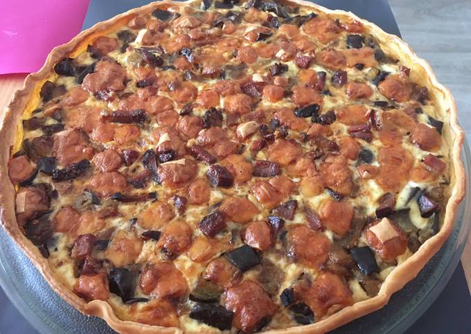 Simple Way to Make Quiche d’aubergines lardons caciocavallo