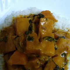 Ginger butter nut cooked in milk with rice #recipemarathon A picture of Ginger butter nut cooked in milk with rice #recipemarathon.