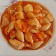 Guiso de pollo y fideos