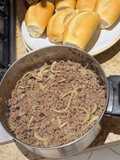 Carne picada com cebola