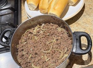 Foto de Carne picada com cebola