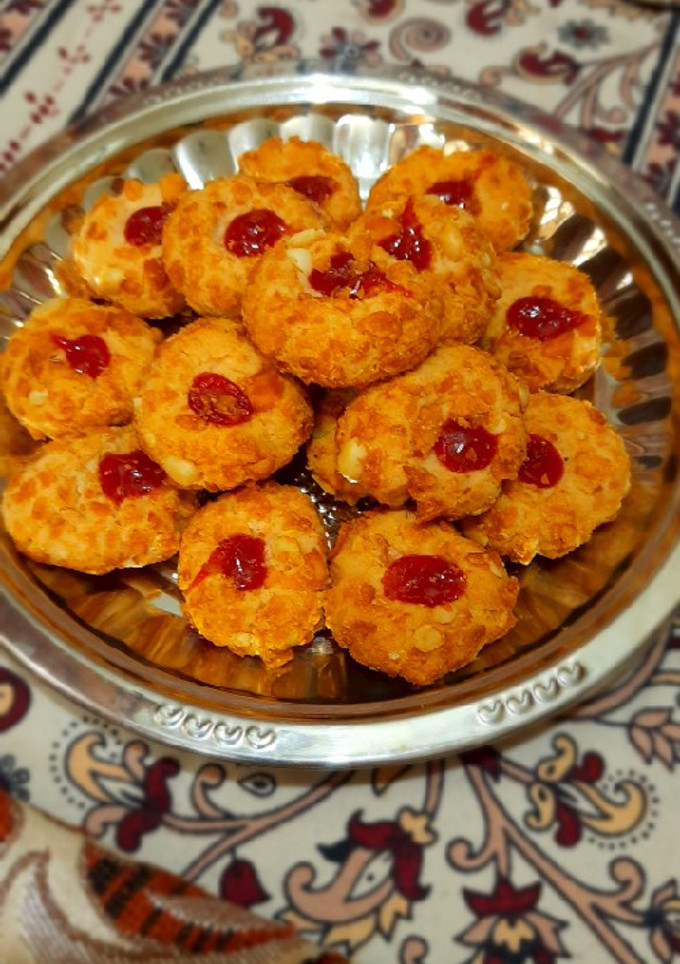 கார்ன்ப்ளேக்ஸ் வேர்க்கடலை பட்டர் குக்கீஸ் செய்முறை முக்கிய புகைப்படம்