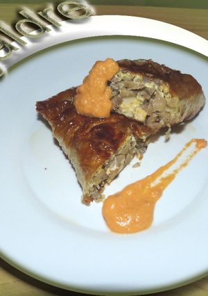 Foto principal de Rollo de hojaldre con revuelto de champiñones