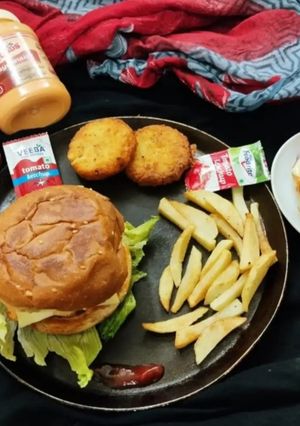 A picture of Aloo tikki Burgur.