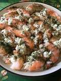 Crevettes sauvages marinées aneth citron feta (recette apéro)