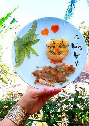 Hình của món Cá nướng ngủ vị.
