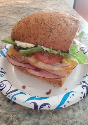 A picture of Brad's superbowl toasted sandwiches.