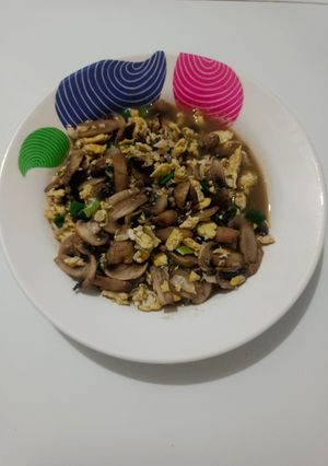 Foto resep Orak Arik Telur Jamur