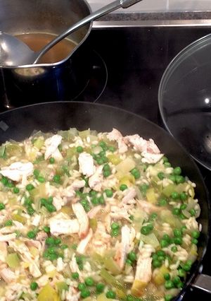 A picture of Chicken Risotto Primavera.