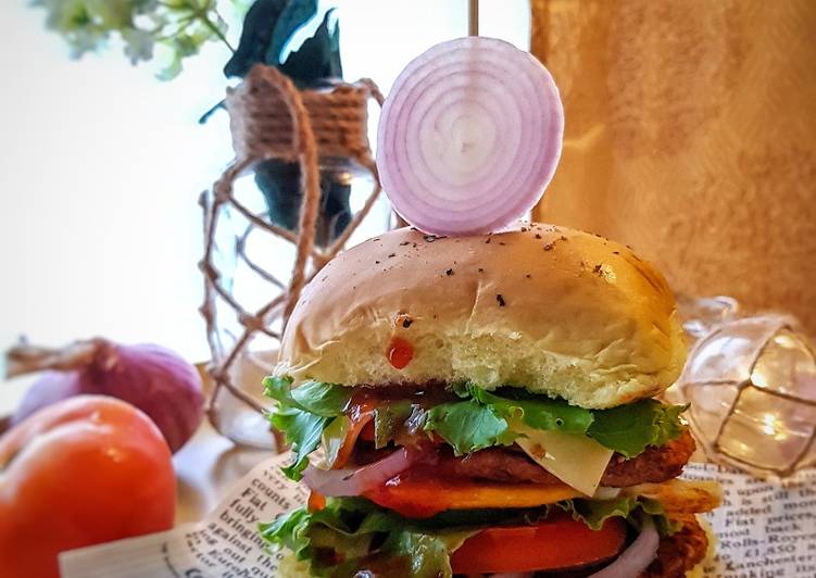 Recipe of Perfect Soft bun burger #PhopbyLiniMohd