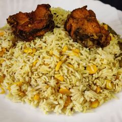 A picture of Sweetcorn pulao.