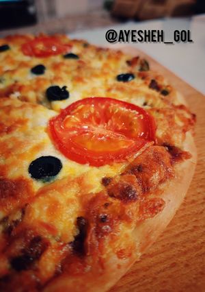 عکسی از دستور پیتزا خانگی