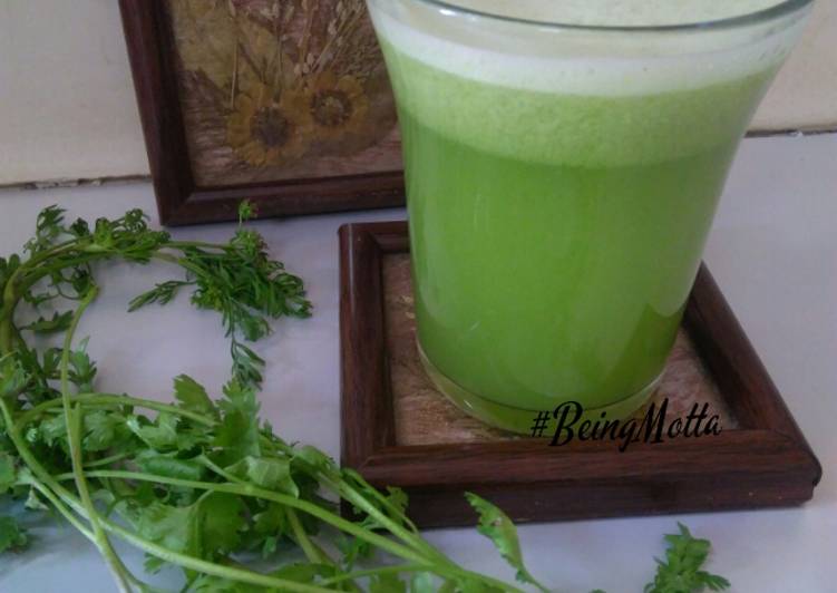 Bottle gourd-cucumber- coriander juice